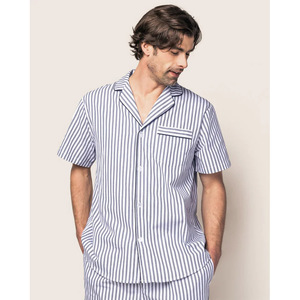 Ensemble de pyjama en coton rayé à manches courtes pour homme, vêtements de nuit décontractés et respirants pour l'été - Product Image 4