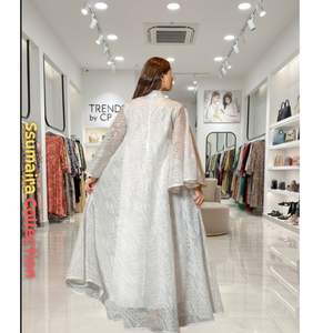 Tendencias 2026: Abaya/Jalabiya de Noche/Formal para Mujer, Estilo CP Modesto, Manga Larga, Largo hasta el Suelo, Corte en A, con Cuello en V y Lentejuelas - Product Image 2