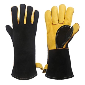Premium Quality Cowhide Grain Split Leather Safety <b>Gloves</b> Extreme Heat Resistant <b>Long</b> Lasting Reinforced Welder Protection Gear - Product Image 1