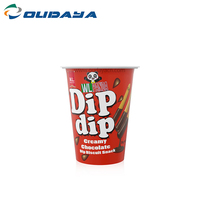 130Ml 100g Tina de plástico desechable personalizada Galleta Chocolate Queso Taza Dip