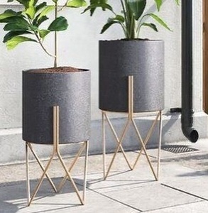 Ensemble de supports de plantes en métal écologiques et durables, 3 pièces, cadre en fil métallique géométrique, porte-pot de fleurs, décoration intérieure et extérieure - Product Image 6