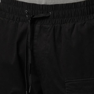 Pantalon de survêtement cargo noir pour homme, taille élastique avec cordon de serrage, plusieurs poches, pantalon en toile décontracté, vêtements d'automne - Product Image 5