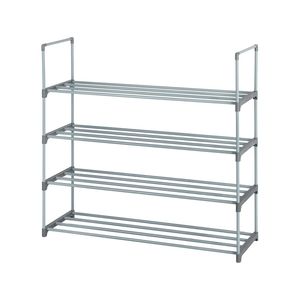 Scarpiera a 4 livelli, set da 2, grigio, in MDF, per camera da letto, ingresso, corridoio, armadio, organizer - Product Image 6