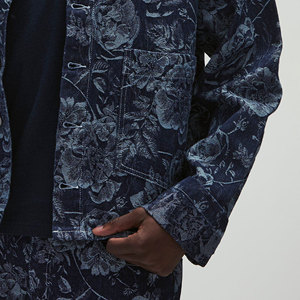Quality Casual Embroidered Windproof Oversized Drop Shoulder Denim <b>Jeans</b> <b>Jacket</b> for Men Distressed <b>Black</b> 100% Cotton Winter - Product Image 4