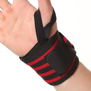 Attelle de poignet respirante pour haltérophilie en coton et polyester, unisexe, robuste, réglable avec fermeture auto-agrippante pour l'entraînement en salle de sport - Product Image 2