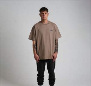 Camisetas de Hombre de Alta Calidad, Estilo Oversize, 100% Algodón, Manga Corta, Hombros Caídos, Personalizadas con Serigrafía - Product Image 3