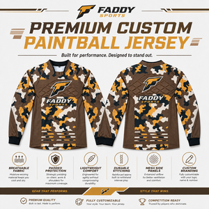เสื้อเจอร์ซีย์เพนท์บอลแบบมีแผ่นรองรับแรงกระแทก ลายพราง สำหรับมืออาชีพ เสื้อยุทธวิธี ระบายอากาศได้ดี แบบซับลิเมชั่น ชุดกีฬาทีม แขนยาว - Product Image 5