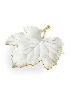 Stainless Steel Leaf Compartment Tray Set Divided Serving <b>Platter</b> Tabletop Fruit Snack Plate Modern Luxury Dishwasher Safe - Product Image 4