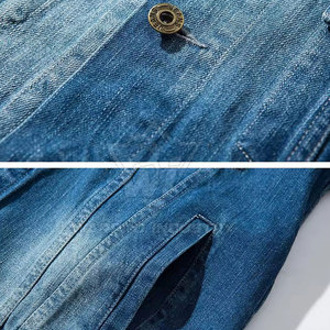 Veste en jean pour homme Urban Edge, tissu en jean doux au toucher, coupe moderne, vêtements décontractés, vêtements de mode, coupe décontractée, veste en jean pour homme - Product Image 5