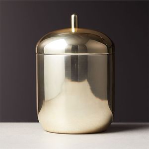 Seau à glace de luxe en verre avec couvercle et pinces en laiton, finition brossée, ajoute une touche de teinte chaude et riche, rehaussant le design du seau de haute qualité. - Product Image 3