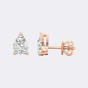 Pendientes de Plata de Ley 925 con Diamantes Cultivados en Laboratorio en Forma de Pera para Mujer, Lujosos, 1.00CTW, Certificados, Color EF, Pureza VS VVS, Joyería Fina - Product Image 4