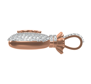 Pendentif Sac d'argent Or Rose Diamant Moissanite VVS Iced Out Hip Hop en Argent S925 Certifié IGI – Pendentifs et Breloques - Product Image 4