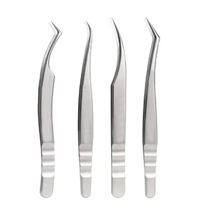 ชุดแหนบสแตนเลสทนทาน ปลายแหลมเรียบ สำหรับต่อขนตา แหนบต่อขนตาสำหรับผู้เชี่ยวชาญ ผลิตจากเหล็กญี่ปุ่น 4 ชิ้น - Product Image 1
