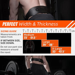 Cinturón de Levantamiento de Pesas Acolchado de Cuero Genuino de 4 Pulgadas, Cinturón de Compresión para Entrenamiento de Gimnasio, Peso Muerto y Fitness - Product Image 6