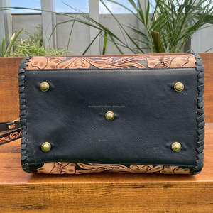 Usine directe grande capacité en cuir usiné à la main personnalisé en cuir de vachette sac de voyage nuit week-end sac de sport avec fermeture éclair - Product Image 5