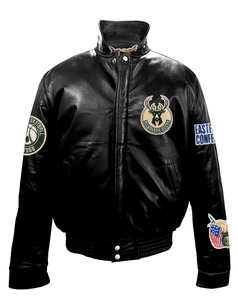 เสื้อแจ็คเก็ตหนังแท้ Milwaukee รุ่น Puffer สีดำ - Product Image 1
