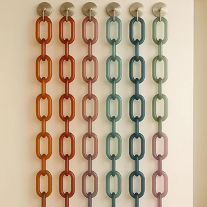 Adornos de pared personalizados hechos a mano con cadena entrelazada, decoración para el hogar, artículo de resina, decoración de habitación de Glowin Fashion - Product Image 1