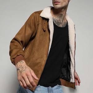 Veste en daim pour homme, style motard classique, texture douce, design personnalisé, fournisseur OEM, service d'échantillons disponible, qualité supérieure - Product Image 6