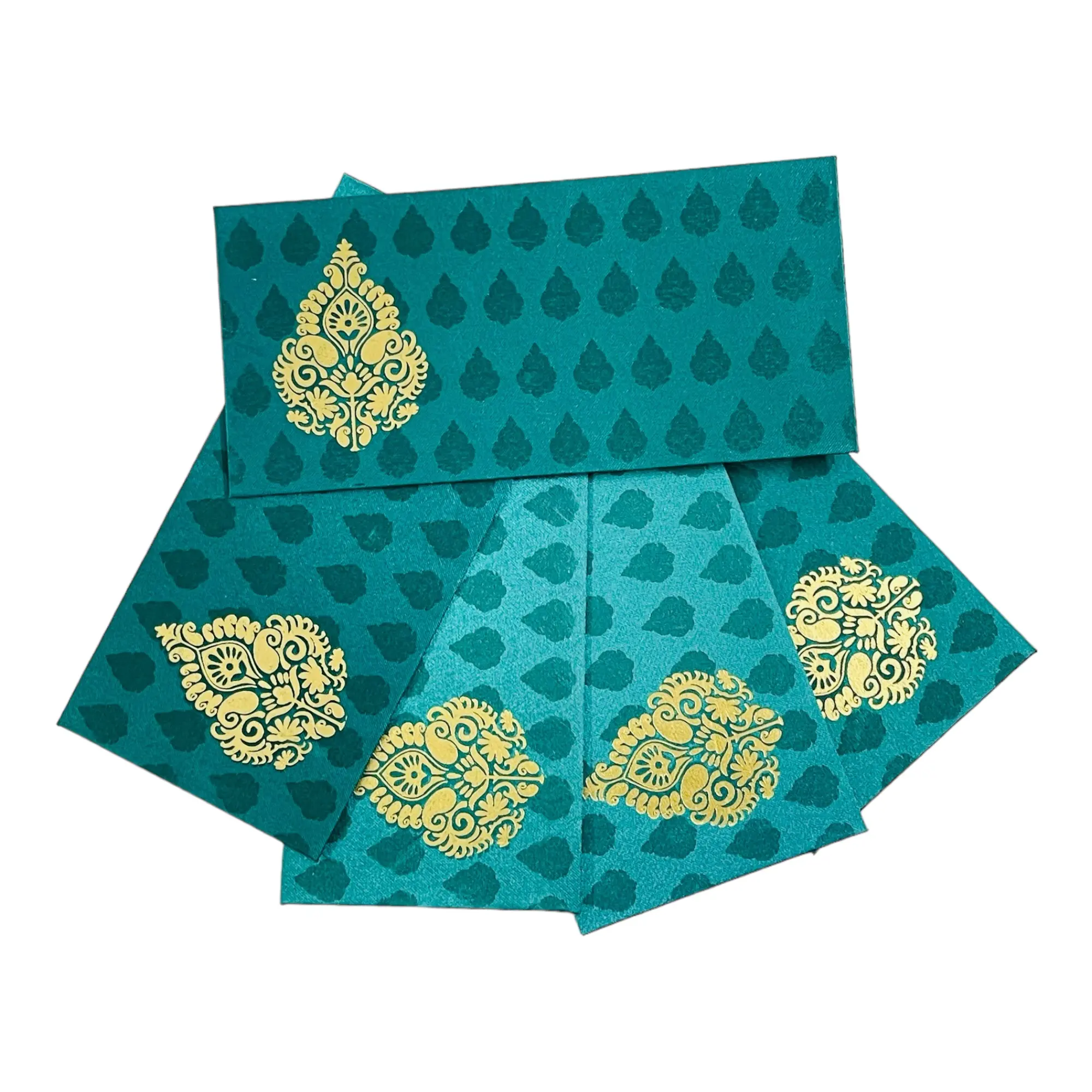 Sahaya Designer Sagan Geschenk umschläge für Hochzeiten Geburtstage Baby party Jubiläum Eidi Milni- Peacock Green Satin Cloth