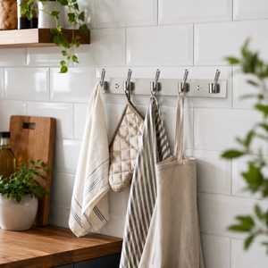 Metal Utility Room Organizer 8 <b>Hook</b> Wall Mounted Storage Rack Heavy Duty Coat Jacket <b>Tool</b> Cleaning Supplies Holder Space Saving - Product Image 4