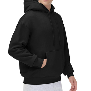 Sajjawal Zipper-Up Hooded Regular Fit 100% Cotton Fleece 400g Heavyweight Solid Eco-Friendly Windproof <b>Waterproof</b> Hip Hop Men's - Product Image 4