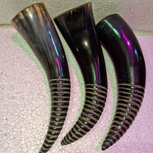 High Quality Polished Organic Ox Horn Viking Drinking Horn Religious Animal Style Custom Size Portable <b>Beer</b> Souvenir - Product Image 3