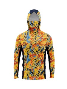 Chemise de pêche à manches longues pour homme, impression par sublimation, motif de poisson bleu, UPF 50, anti-UV, vêtements d'extérieur - Product Image 4