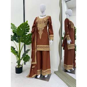 Conjunto de ropa de fiesta elegante y elegante para mujer de diseñador con Dupatta para ocasiones especiales - Product Image 5