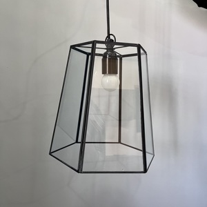 Black Iron Frame Glass <b>LED</b> Pendant <b>Light</b> Soft Warm White Decorative Living <b>Room</b> Ceiling Lamp - Product Image 6