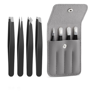 Juego de Pinzas para Cejas Profesionales de Acero Inoxidable con Puntas de Precisión y Mangos Antideslizantes para Dar Forma a las Cejas y Depilar - Product Image 1