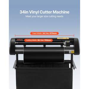 34-Inch Bundle <b>Vinyl</b> <b>Cutter</b> Machine LCD Display Manual Plotter <b>Cutter</b> Signmaster Software Design Cut Including Supplies Tools - Product Image 2