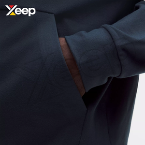 เสื้อฮู้ดดี้ผู้ชาย XEEP Custom Design รุ่นลำลองสำหรับฤดูหนาว  กระเป๋าหน้าพิมพ์ลาย XC-MH-28 ผ้าเจอร์ซีย์ โพลีเอสเตอร์/คอตตอน ทรงปกติ ระบายอากาศได้ดี แห้งเร็ว - Product Image 4