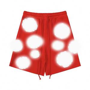 Collection de Marque Tendance Décontractée pour Hommes : Ensemble de Shorts Courts Unis Taille Mi-Haute 100% Coton avec Cordon de Serrage pour Impression en Relief - Product Image 2