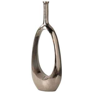 Jarrón Decorativo de Aluminio para Piso, Maceta Metálica, Artesanía Metálica, Florero para Sala de Estar, Decoración Moderna para el Hogar, Jarrones Plateados Artificiales - Product Image 1