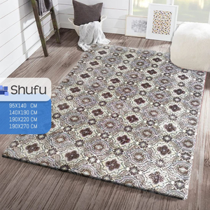 Tapis en polypropylène doux et confortable Shufu, gaufré, avec points en caoutchouc naturel antidérapants, anti-allergique, nettoyage à sec, haute densité - Product Image 2