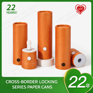 Tube en papier noir mat de luxe résistant aux enfants avec impression personnalisée - Product Image 2