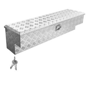 Cassetta Portautensili Robusta in Acciaio e Policarbonato con Motivo Antiscivolo per Cassone del Camion, Contenitore Organizer Resistente con Serratura e Chiave - Product Image 1