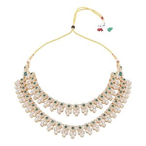 Parure de bijoux en alliage de zinc plaqué or, collier, boucles d'oreilles, bague, bracelet, bijoux ethniques pour femmes, bijoux de mariage, design géométrique, troisième modèle - Product Image 4