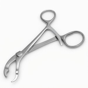 Forceps à os en acier inoxydable, forceps de réduction à trou de guidage, instrument chirurgical orthopédique rainuré et courbé pour usage vétérinaire - Product Image 2