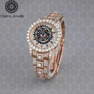 Montre de luxe pour homme Charm Jewells en acier inoxydable, boîtier de 40 mm, mouvement mécanique, date automatique, cristal saphir lumineux, étanche 10 bars - Product Image 4