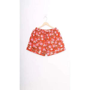 Nouvel Arrivage Ensemble 2 Pièces Femme Fait Main Indien Tissé 100% Coton 220g Respirant Taille Élastique Automne Décontracté Manches Courtes 2026 - Product Image 3