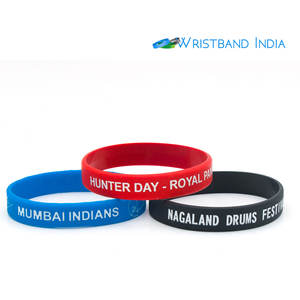 Bracelet en silicone de 25 mm imprimé, respectueux de l'environnement, produits promotionnels de bureau, impression à l'écran - Product Image 1