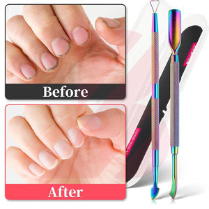 Poussoir à cuticules professionnel en acier inoxydable, meilleur prix de gros, éliminateur de cuticules, poussoir à ongles, grattoir - Product Image 5
