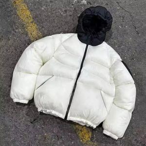 Chaqueta acolchada con bloques de color para hombre, abrigo grueso de plumón para hombre, ropa de abrigo informal de invierno para hombre, chaqueta acolchada de poliéster y nailon para hombre - Product Image 5