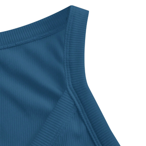 Women Solid Casual Ribbed Breathable V Neck Slim Fit Ruched Side <b>Spaghetti</b> <b>Strap</b> Summer Tank Top - Product Image 4