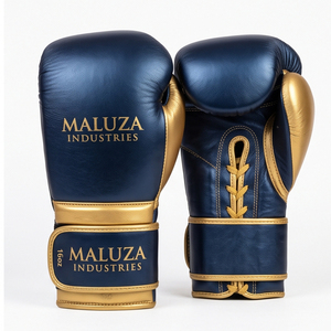 Gants de boxe en cuir véritable MALUZA INDUSTRIES pour la vente en gros, avec fermeture auto-agrippante et support de poignet, pour la gym, le combat et le sparring - Product Image 1