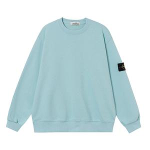 Sudadera de Cuello Redondo para Hombre, Corte Holgado, Color Sólido, Tejido de Algodón, Estilo Casual para Otoño - Product Image 4