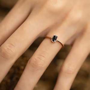 <b>Solitaire</b> Emerald <b>Ring</b> For Women 925 Sterling <b>Silver</b> 14K Gold Plated Green Stone Jewelry Gift For Her - Product Image 6