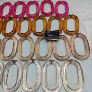 Grandes chaînes en résine transparente colorées de nouvelle taille pour la décoration murale, idéales pour les projets de bricolage, séparateurs de pièce et accessoires de rideaux. - Product Image 2