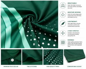Camiseta Polo Sublimada Verde Personalizada para Hombre, de Secado Rápido, Transpirable, de Poliéster, para Golf, Uniforme Deportivo, con Logotipo Personalizado - Product Image 5